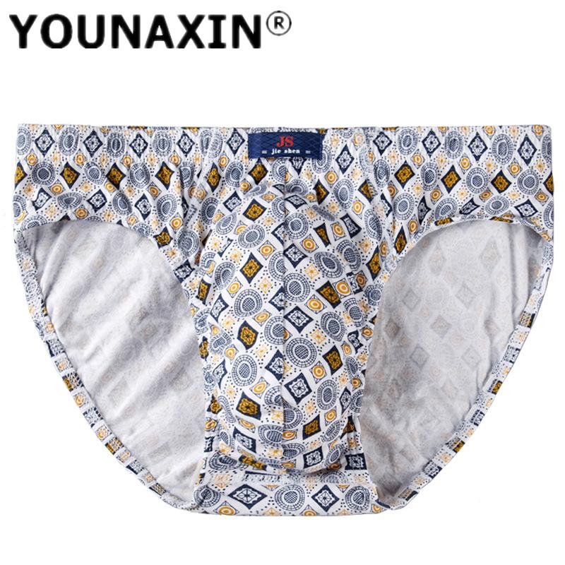 1 Pcs Big Size Men's Underwear Cotton Briefs Underpants Panties Printing Undershorts Boy Undies Breathable Knickers L XL 2XL 3XL 4XL 5XL