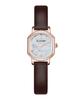 Женские квадратные часы Beullangsieleu Ciel Classic Bw20925L-Rmbr с кожаным ремешком