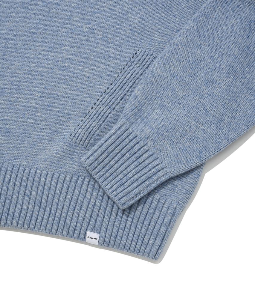 COVERNAT C Logo Turtleneck Knit Blue