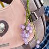Color-Changing Grape Pendant Keychain Diy Hand Woven Material Package Bead Car Key Backpack Pendant Decoration Accessory