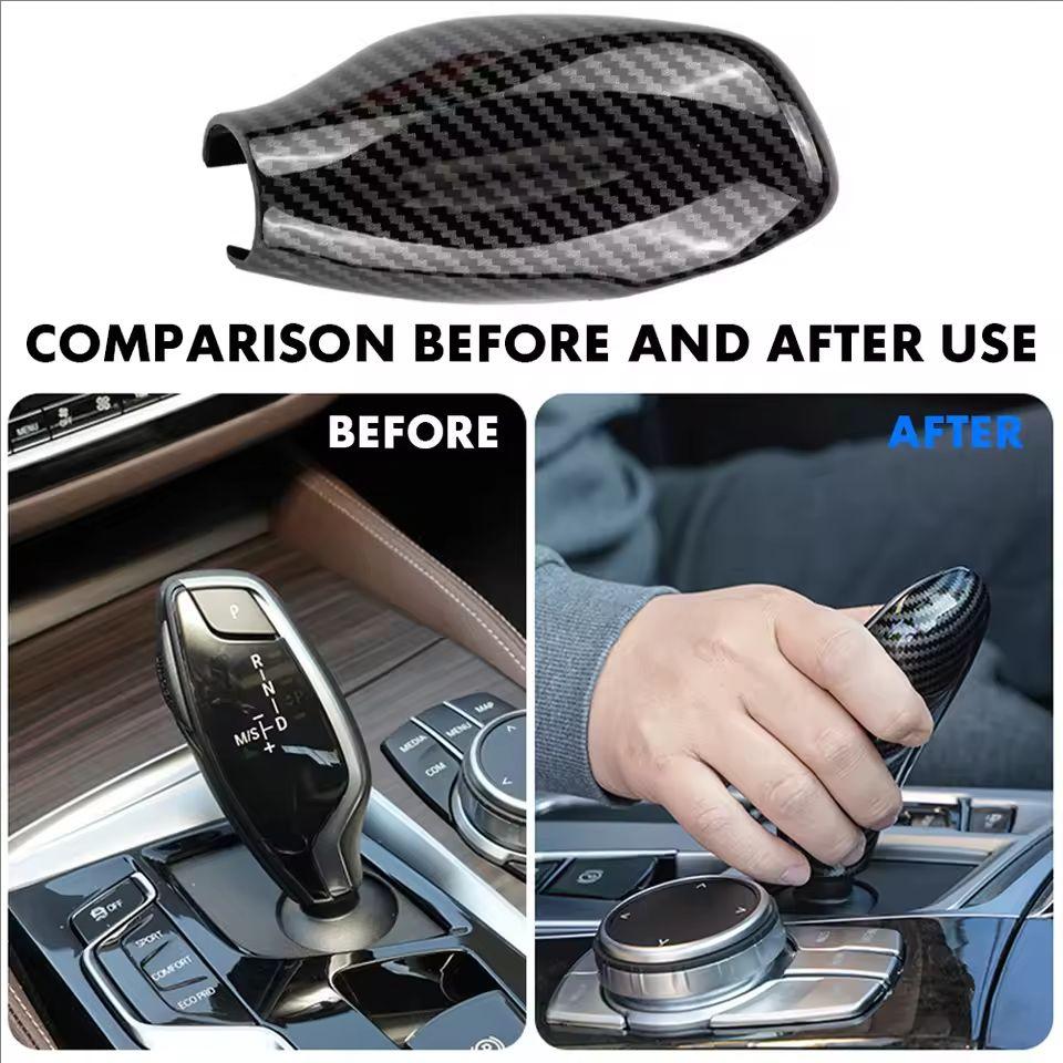CTCE1 LHD RHD ABS Carbon Fiber Black Red Center Console Gear Shift Knob Trim Cover For BMW G30 G31 G01 G02 G32 1 2 5 Series X3 Sticker