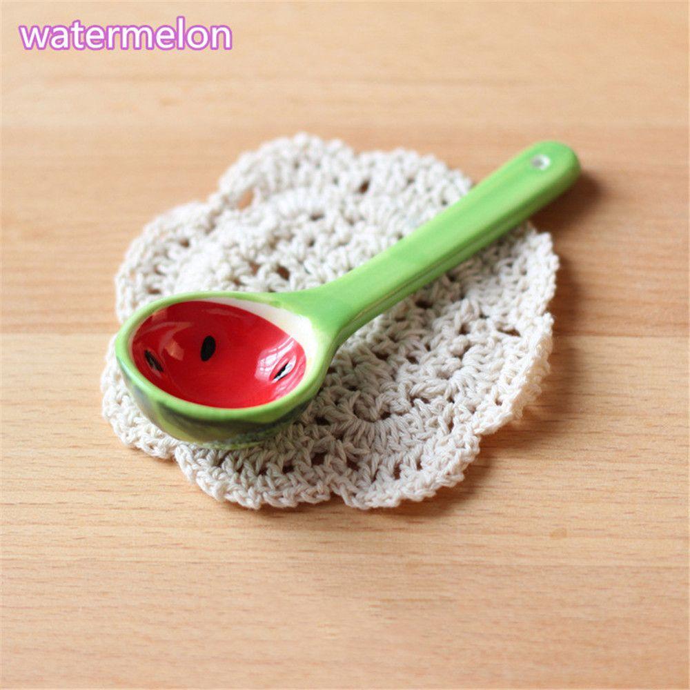 Cute Ceramic Coffee Spoons Spoon Cartoon Fruit Shape Teaspoons