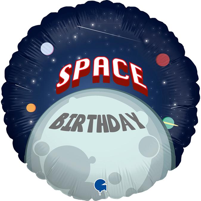 Birthday Balloon Space 18 Happy Astronaut 1 Pcs