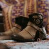 Fashion 2024 New In Men Boots Luxury Handmade Men Ankle Boots Metal Buckle Zipper Motorcycle Boots Outdoor Plus Size 39-48 Punk Bottines