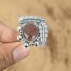 Gift For Her 925 Silver Natural Sunstone Gemstone Stackable Adjustable Ring