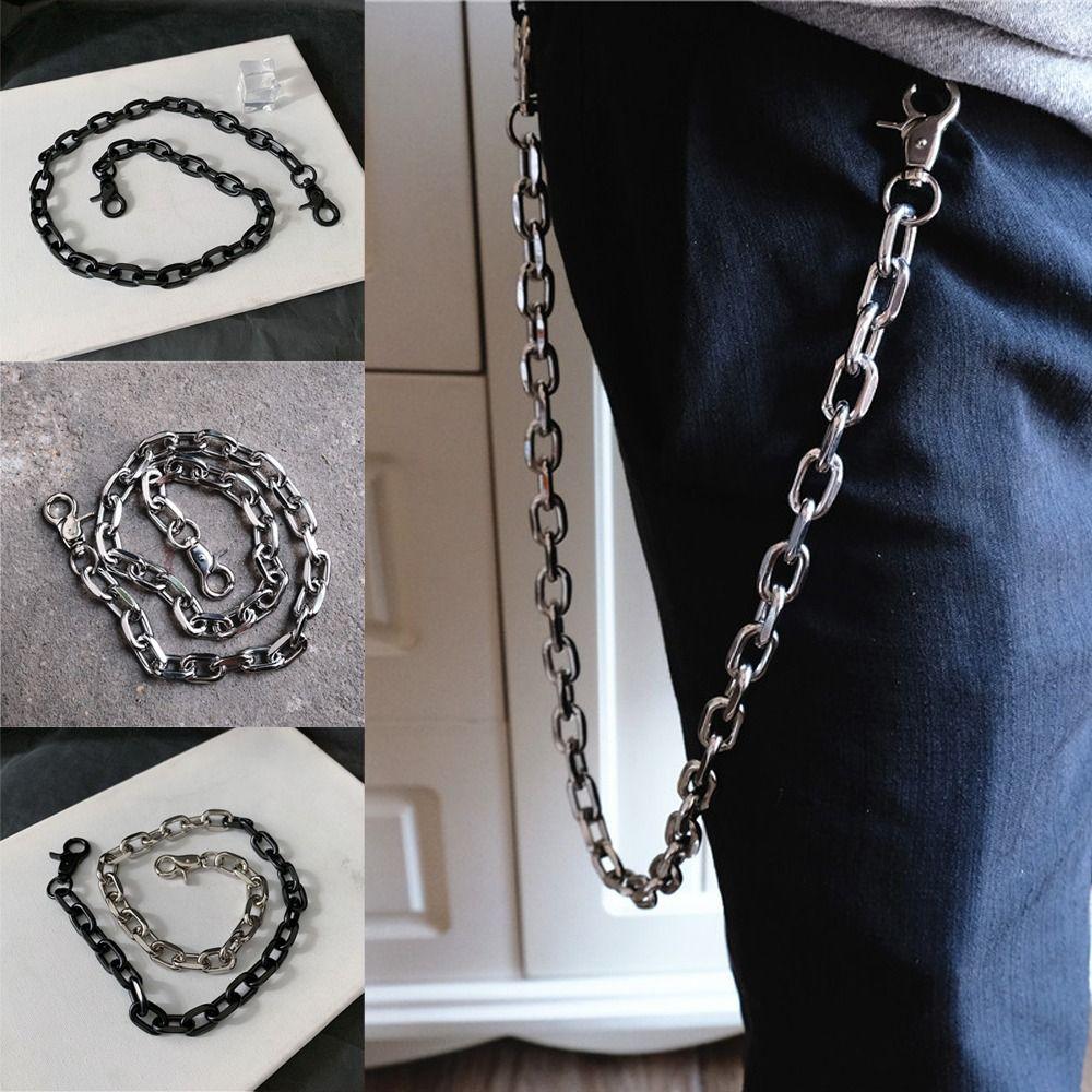 Y2K Панк Хип-хоп Цепь Металлический сплав Металлическая цепь для брюк Модная цепь на талию для женщин и мужчин