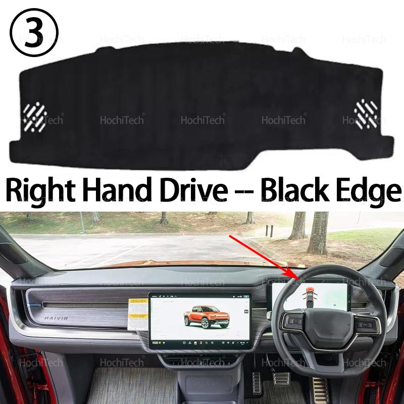 zkfan8 Dashboard Sun Shade Cover Mat Pad Anti-UV Non-Slip Carpet for Rivian R1T R1S 2021 2022 2023 2024 2025 Car Mat Accessories