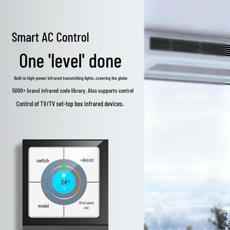 Tuya 4-дюймовый умный многофункциональный переключатель сцен и диммирования с управлением через мобильное приложение