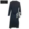 085-57022 Rib Knit Wrap Dress Dress 38 blackUsed