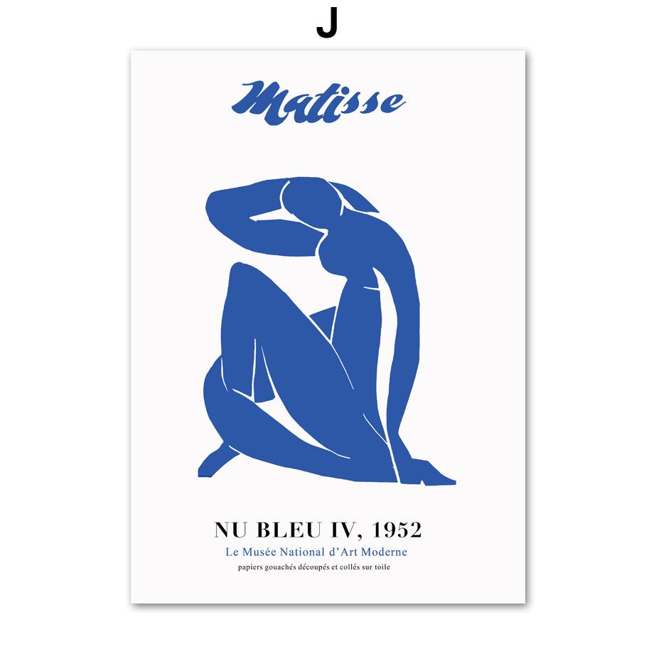 Matisse Andy Warhol Butterfly Botanical Canvas Painting Blue Bauhaus Wall Art Posters And Prints For Living Room Decor Pictures