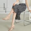 [A-line skirt] Summer contrasting color design, fashionable printed women's half skirt
