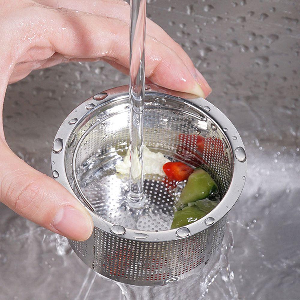 Steel Waste Drainer Water Sink Plug Sink Strainer Colander Plug Filter Basket Food Hair Stopper