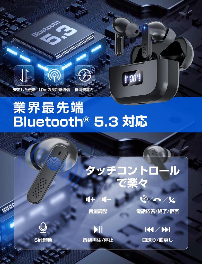 Беспроводные Bluetooth-наушники, Сенсорное управление, Светодиодный цифровой дисплей заряда батареи, Hi-Fi качество звука, Одно/Двухушное использование, Компактные и легкие, Удобные