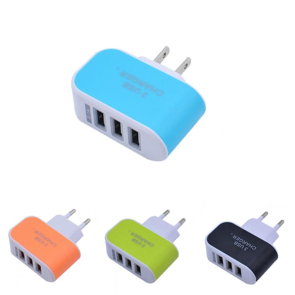 Glowing Led Usb Adapter For Phones With 5w Output And Universal European And Us Plugs