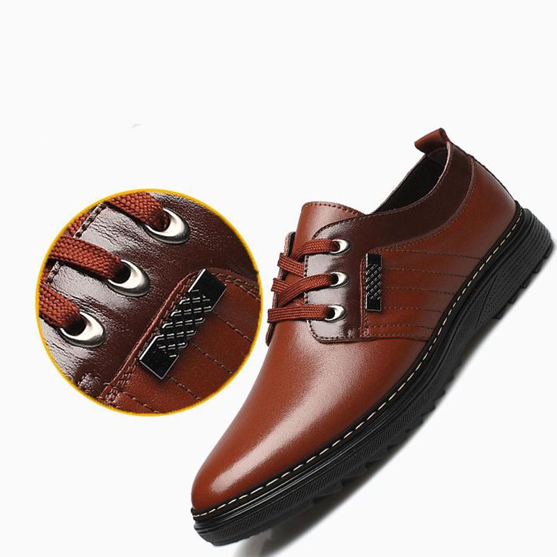 Business Leather Shoes Men Padded Non-slip Casual Soft Bottom Korean Version of The Shoes Men