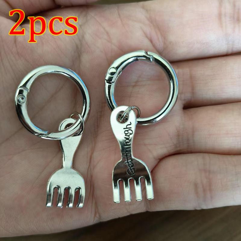 2pcs Alloy Pentagram Shoe Accessories Creative Bell Fork Pendant Diy Hanging Party Jewelry Snap Hook Shoes Buckles Decoration