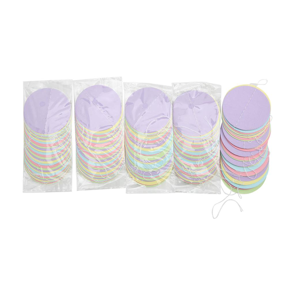 5Pcs Circle Dot Paper Garland Colorful Circle Dot Exquisite Colors Wide Application Durable