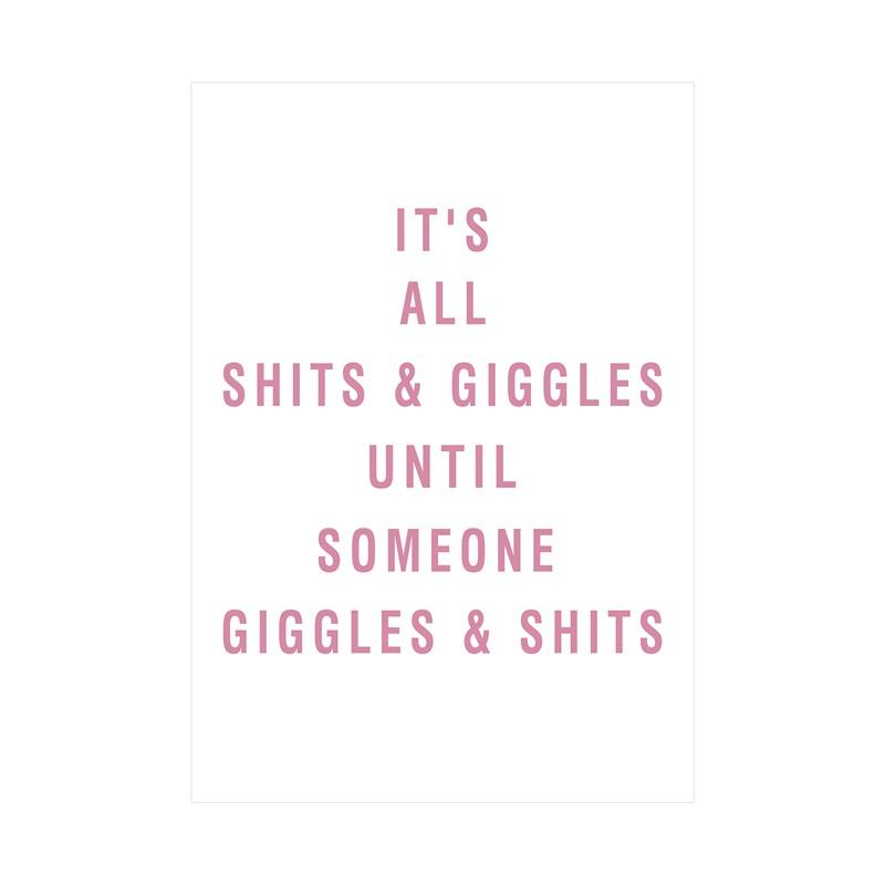 Ванная комната Смешные слова Печать Плакат Настенная картина Туалет Декор Без Рамки