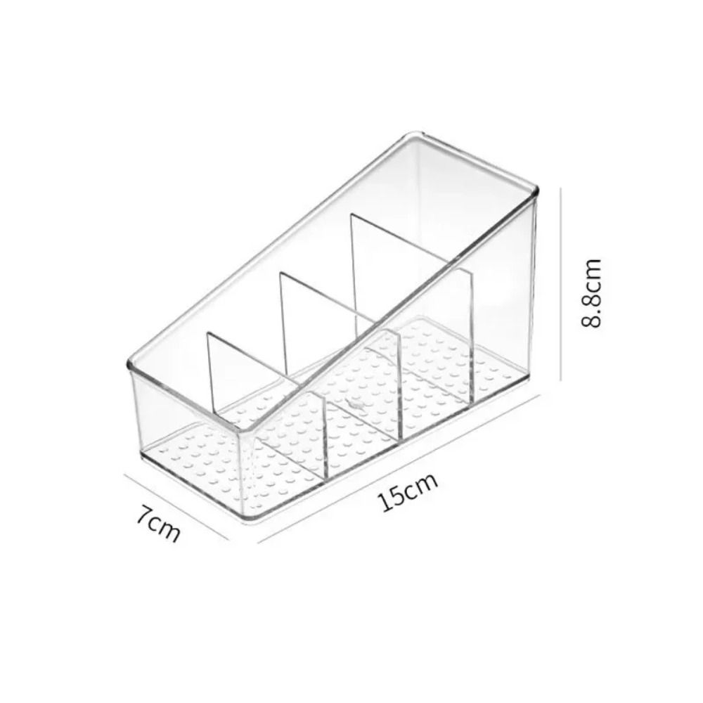 Органайзер для макияжа с 4 отделениями Прозрачный Прозрачный ящик для хранения Модная Стойка для хранения Хранение