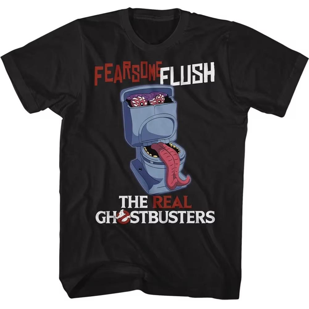The Real Ghostbusters Ecto1 Slimer Stay Puft Graphic T Shirt Retro 80s Cartoon Streetwear Cotton Breathable Tees Unisex And Unisex