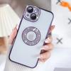 Прозрачный мягкий чехол Apple 14 ProMax с алмазным блеском, гальванизированный, для iPhone 12/13
