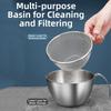 2Pcs/set Large Capacity Stainless Steel Colander Fine Mesh Food Strainer  Draining Pasta