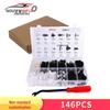 146-Piece Universal Car Snap Fasteners & Rivets Set for Toyota, Mitsubishi