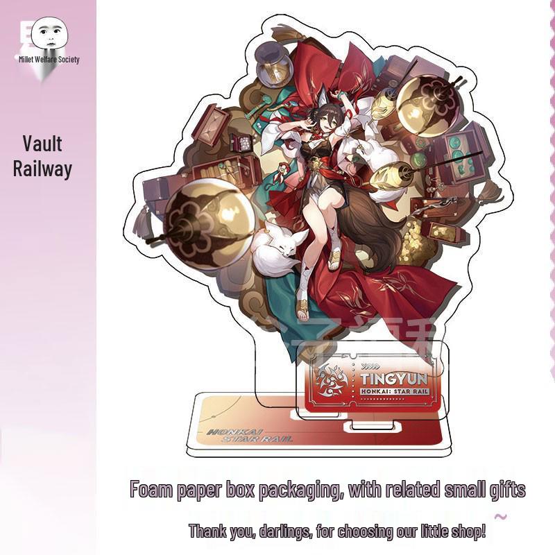 Набор Фигурок miHoYo Star Rail Светлячок Дань Хэн Луна: Ахерон, Авантюрин, Кафка, Серебряный Волк, Цзинлю, Сюэи Стенды