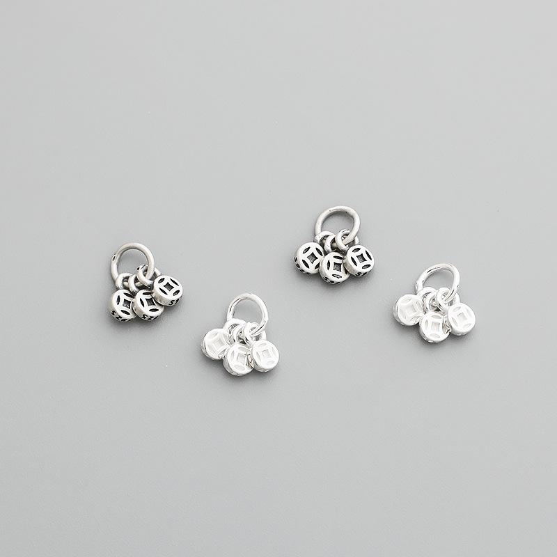 Подвеска из тайской монеты из стерлингового серебра S925 для самостоятельного изготовления ювелирных изделий: Браслеты, ожерелья и аксессуары из бисера и веревки.