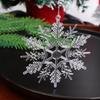 24pcs DIY Crystal Snowflake Icicle Pendants Acrylic Christmas Tree Decoration  Navidad