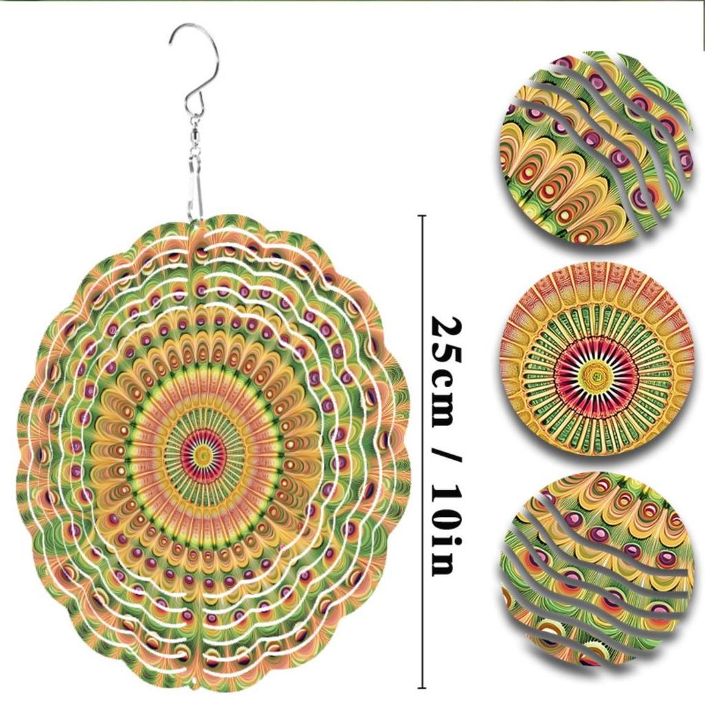 10 Inch Hanging Wind Chimes with 360 Rotating Hook Chic Design for Balcony Courtyard Decoration Perfect Gift for Spring Summer