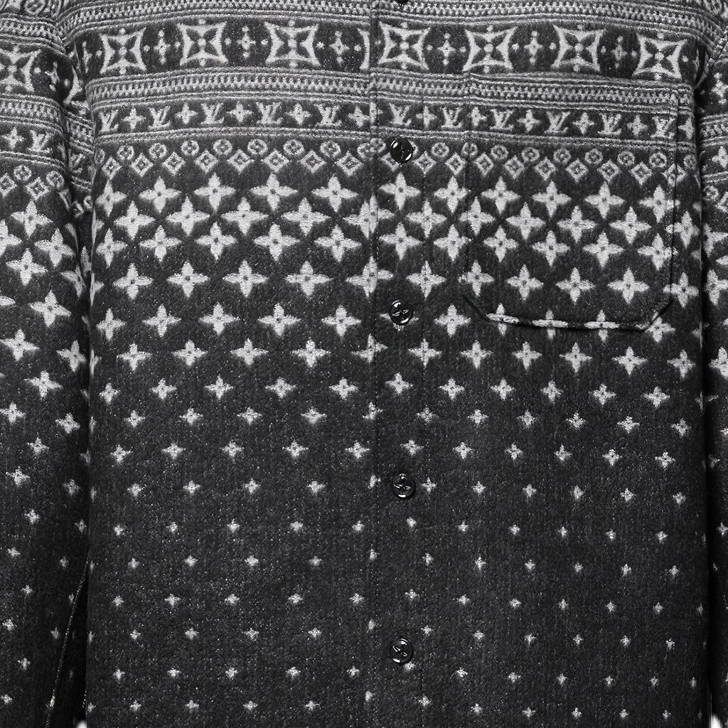 LOUIS VUITTON Silk Cashmere And Wool Blend Double Face Jacquard Overshirt 1AGJO0