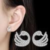 Exquisite Little Swan Stud Earrings Female S925 Silver Needle Popular Simple Fashion Temperament Elegant Earrings