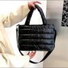 Puffer Tote Bag for Women Quilted Puffy Handbag Lightweight Down Cotton Padded Shoulder Bag Padding Crossbody Handbag