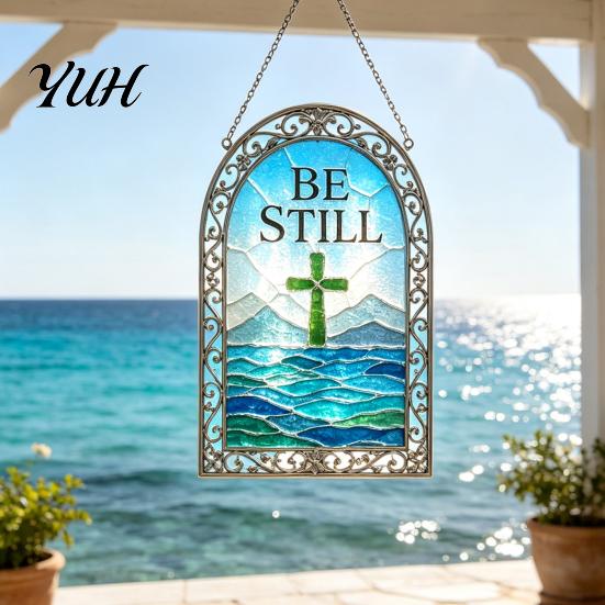 Meaningful Birthday Gifts for Friends Scripture Sea Glass Suncatcher DIY Kit, Christian Mosaic Art Craft Handmade Religious Women Faith Inspired