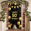 Накладка на дверь на 50-летие Тема Юбилей Счастливого 50-летия Баннер Роскошный Для Фотосессии Фон В Помещении