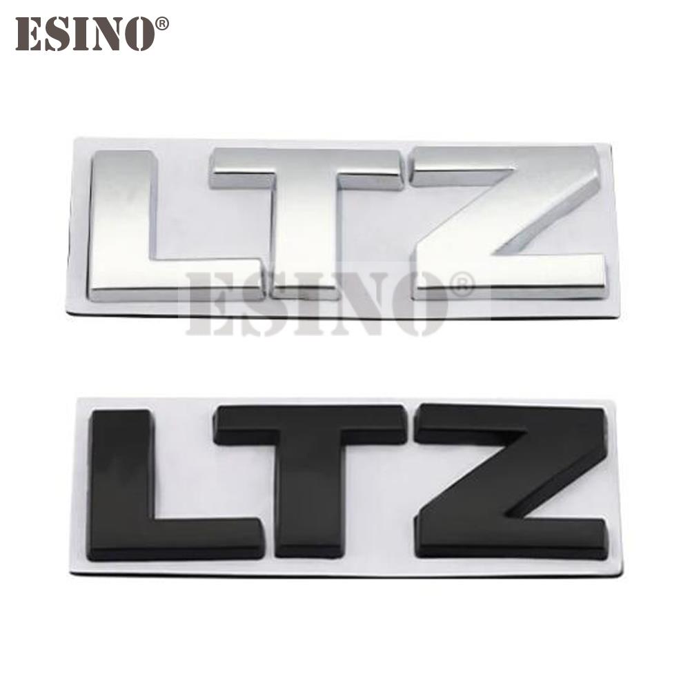 AABHC1 Car Styling 3D LTZ Metal Zinc Alloy Car Sticker Badge Body Rear Trunk Adhesive Decal Emblem for Chevrolet Silverado Cruze Spark
