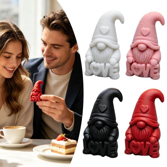 Durable Home Interior Ornaments Faceless Love Gnome Figurine, 3D Printed Valentine's Day Desktop Decor, Small Tabletop Sign Romantic Couple Gift, Cute