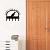 1pc German Shepherd Sitting Time for a Walk Key Rack Dog Leash Hanger Metal Wall Art for Functional Decor