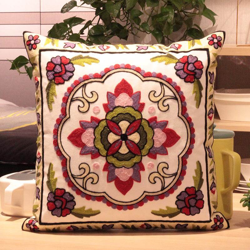 45x45 см Американский Пасторальный Ретро Маленькая Свежая Декоративная Подушка Нордическая Тканевая Наволочка Утолщенный Хлопок Лен Съемная Стирающаяся
