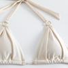 1011 new bikini lace-up neck tight hollow split swimsuit European and American bikini