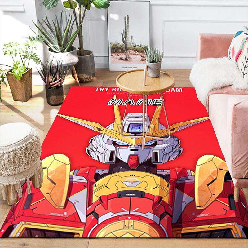 Custom 1Pc Mechanical Gundam Artwork Rug Office Carpet Indoor Outdoor Entrance Doormat Nonslip Soft And Comfortable Living Room D291579