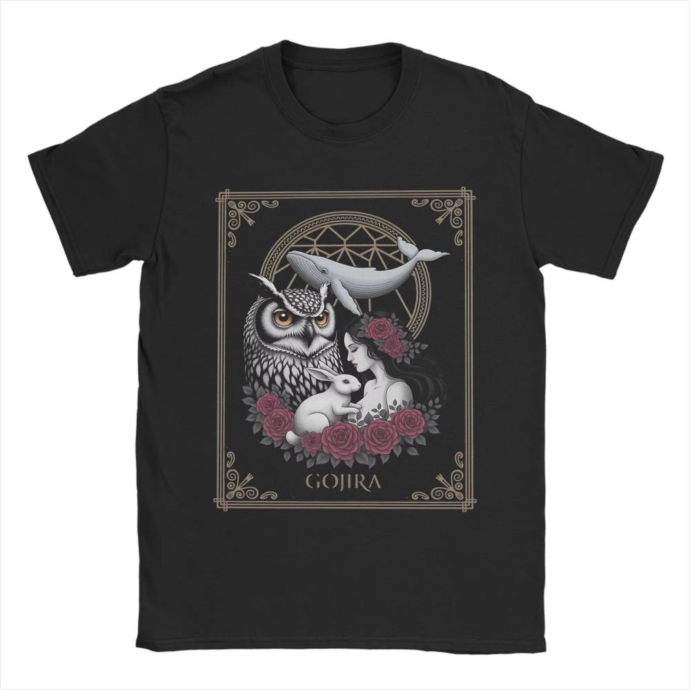 Unisex Women Gojiras Rock Metal Band Printed T Shirt Cotton Tops Novelty Short Sleeve O Neck Tees Gift Idea Oversized Tshirts