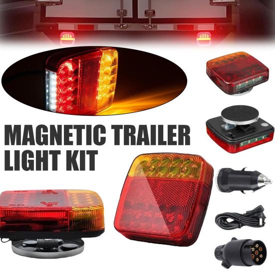 LED Magnetic Towing Tail Lights Wireless LED Trailer Lights Kit High Lumens Super Bright IP67 Waterproof Car Rear Lights