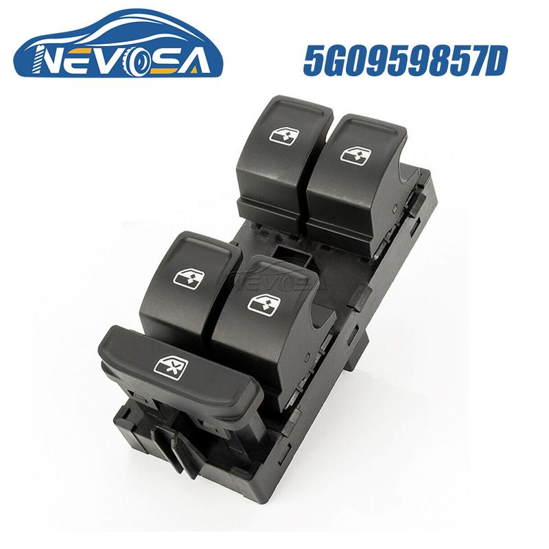 NEVOSA 5G0959857D For Volkswagen Golf Skoda Superb BJ 2015 2016 2017 Power Window Switch Driver Side Lifter Control Button 10Pin