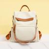 Soft Leather Backpack Women's Vintage Backpack Large Capacity Multi-Compartment Backpack