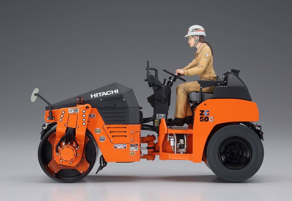 Серия строительной техники Hasegawa Строительная техника Hitachi Комбинированный вибрационный каток Пластиковая модель WM02 1/35 ZC50C-5