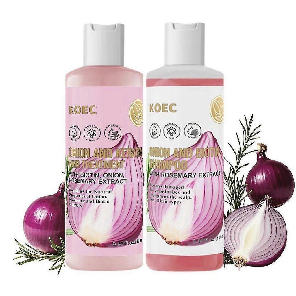 Onion Biotin & Rosemary Shampoo Conditioner Set, Natural Hair Care, Growth Shampoo Suitable for All Hair Types, Relieving Hair Loss, Promoting Hair Gr