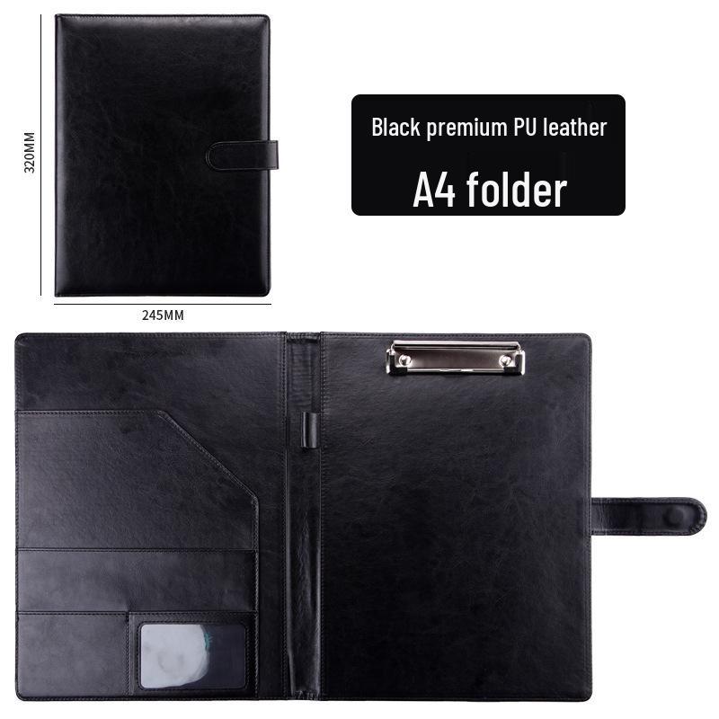 Папка для бизнеса с кожаной обложкой и зажимом для трансграничной деятельности