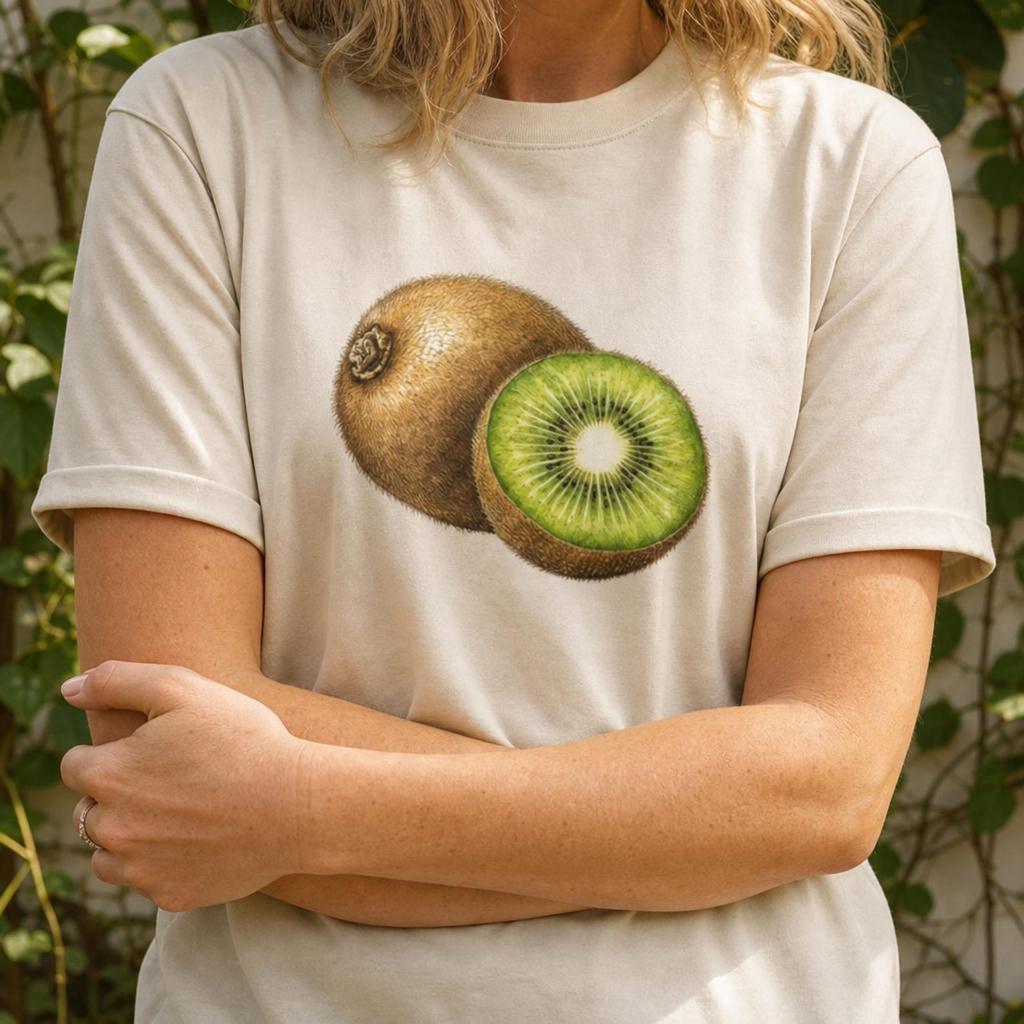 Vintage Botanical Kiwi Shirt: Antique Illustration, Soft Cotton Tee
